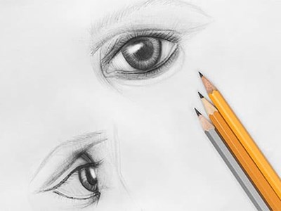Photo of drawing of eyes